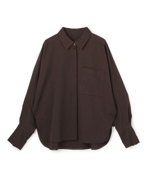 ウォッシャブルウールライクツイル ドルマンシャツ（シャツ/ブラウス
