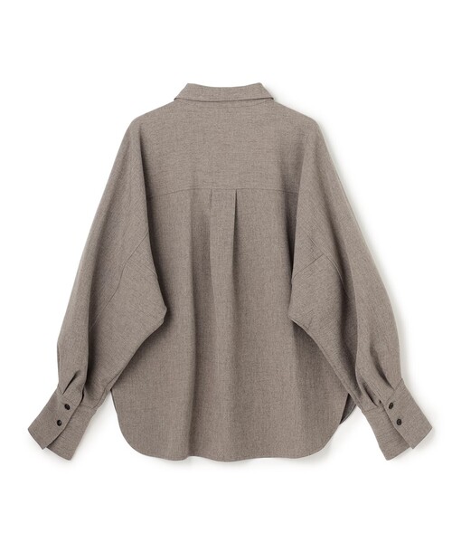 ウォッシャブルウールライクツイル ドルマンシャツ（シャツ/ブラウス