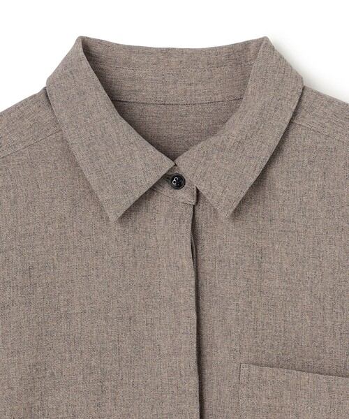 ウォッシャブルウールライクツイル ドルマンシャツ（シャツ/ブラウス