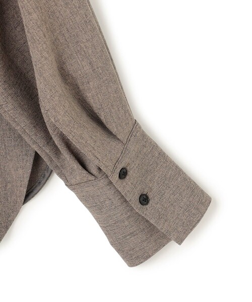 Uncrave ウォッシャブルウールライクツイル ドルマンシャツ uncrave(アンクレイヴ)の【手洗い可】ウォッシャブルウールライク