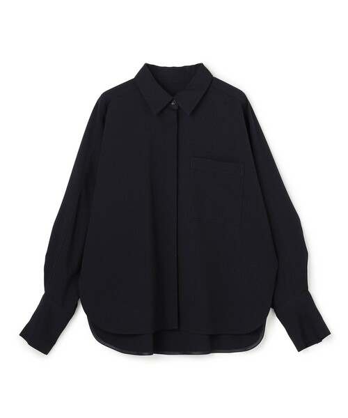 uncrave(アンクレイヴ)の「ウォッシャブルウールライクツイル ドルマンシャツ(シャツ/ブラウス・レディース・ダークブラウン系/ブラウン系/グレー系/ネイビー系・1/2)」の19枚目の写真
