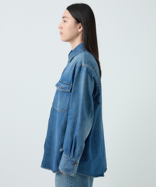 Chaos(カオス)の「◆WHY NOT NOW◆リバーランチデニムシャツ(シャツ/ブラウス・レディース・ブルー・FREE)」の4枚目の写真