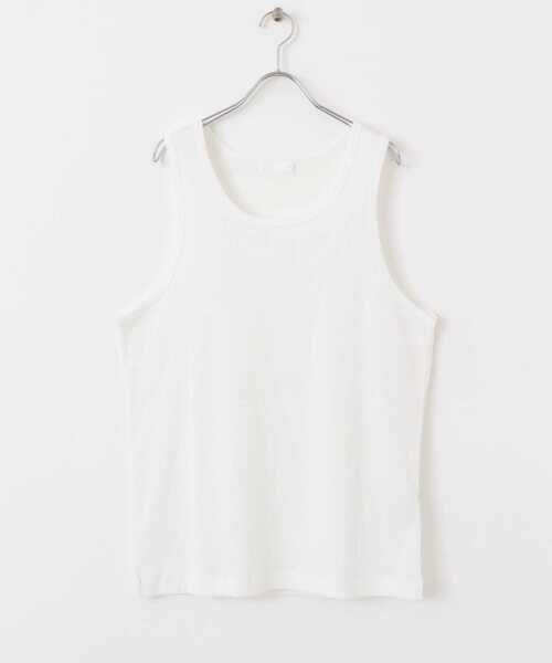 SENSE OF PLACE by URBAN RESEARCH（センスオブプレイスバイアーバンリサーチ）の「リブタンクトップ（タンクトップ・メンズ・ホワイト/ミント/ブラック・LARGE/MEDIUM）」の4枚目の写真