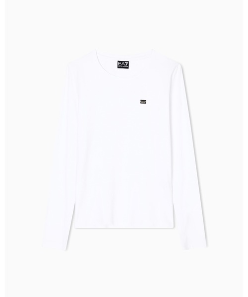 EMPORIO ARMANI EA7（エンポリオアルマーニイーエーセブン）の「【エンポリオ アルマーニ EA7】Core Lady 長袖Tシャツ ストレッチジャージー（Tシャツ/カットソー・レディース・ベージュ/ホワイト/ブラック・LARGE/MEDIUM/SMALL/X-SMALL）」の5枚目の写真