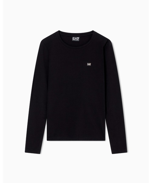 EMPORIO ARMANI EA7（エンポリオアルマーニイーエーセブン）の「【エンポリオ アルマーニ EA7】Core Lady 長袖Tシャツ ストレッチジャージー（Tシャツ/カットソー・レディース・ベージュ/ホワイト/ブラック・LARGE/MEDIUM/SMALL/X-SMALL）」の9枚目の写真