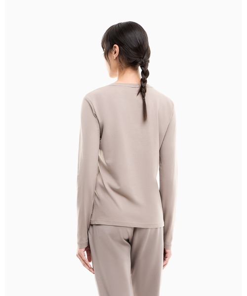 EMPORIO ARMANI EA7(エンポリオアルマーニイーエーセブン)の「<オンライン限定>【エンポリオ アルマーニ EA7】Core Lady 長袖Tシャツ ストレッチジャージー(Tシャツ/カットソー・レディース・ベージュ/ホワイト/ブラック/ライトグレー/サンドグレー・LARGE/MEDIUM/SMALL/X-SMALL/X-LARGE)」の22枚目の写真