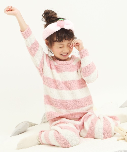 la poche biscuit（ラポシェビスキュイ）の「【もちふわシリーズ】パンツ（ルームウェア/パジャマ・キッズ・ピンク/サックスブルー・120/110/100/90/80/130）」の6枚目の写真