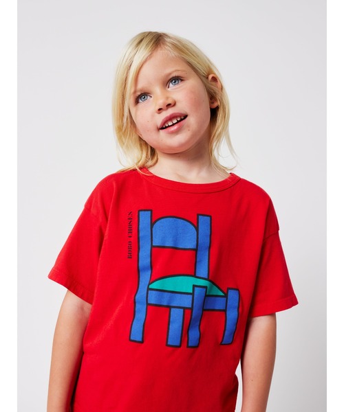 BOBO CHOSES(ボボショーズ)の「Chair T-shirt(Tシャツ/カットソー・キッズ・レッド・6-7YEAR/2-3YEAR/4-5YEAR/8-9y/10-11y/12-13y)」の2枚目の写真