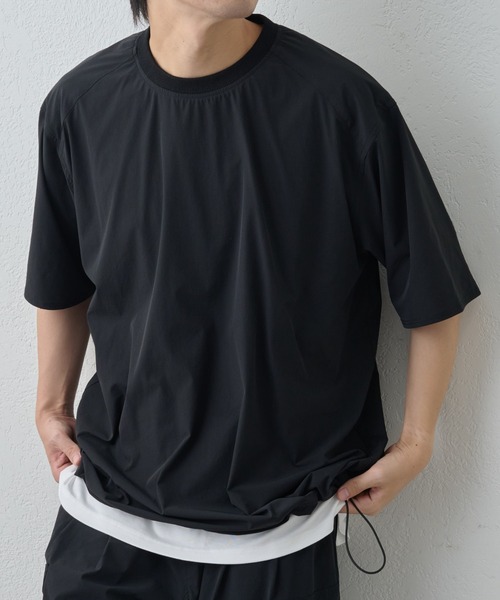 COLONY 2139（コロニートゥーワンスリーナイン）の「接触冷感アイスリップウーブンTEE（Tシャツ/カットソー・メンズ・カーキ/ブラック・LARGE/MEDIUM）」の2枚目の写真