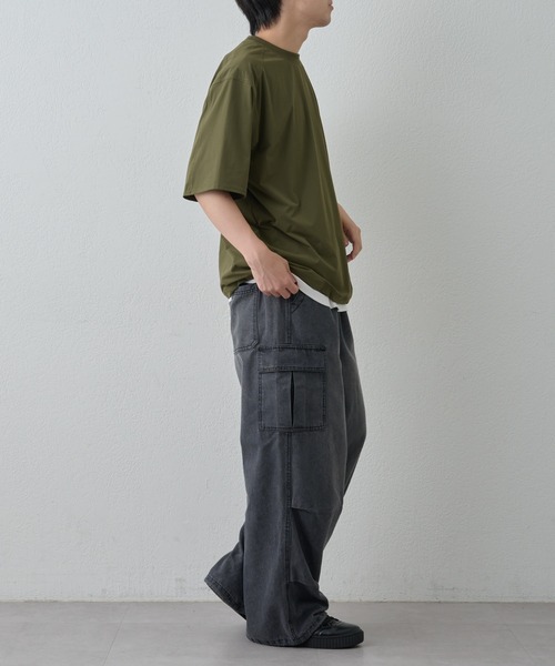 COLONY 2139（コロニートゥーワンスリーナイン）の「接触冷感アイスリップウーブンTEE（Tシャツ/カットソー・メンズ・カーキ/ブラック・LARGE/MEDIUM）」の14枚目の写真