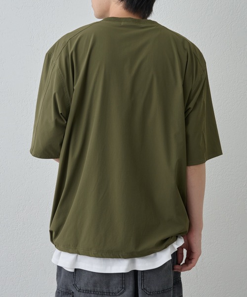 COLONY 2139（コロニートゥーワンスリーナイン）の「接触冷感アイスリップウーブンTEE（Tシャツ/カットソー・メンズ・カーキ/ブラック・LARGE/MEDIUM）」の18枚目の写真