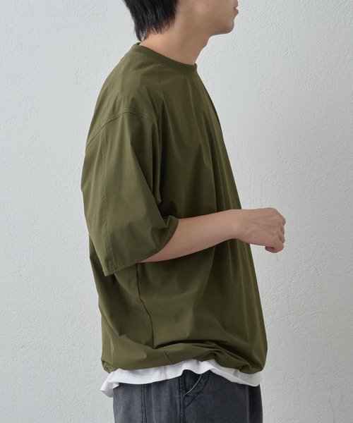 COLONY 2139（コロニートゥーワンスリーナイン）の「接触冷感アイスリップウーブンTEE（Tシャツ/カットソー・メンズ・カーキ/ブラック・LARGE/MEDIUM）」の19枚目の写真