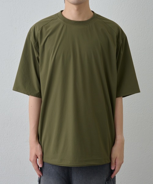 COLONY 2139（コロニートゥーワンスリーナイン）の「接触冷感アイスリップウーブンTEE（Tシャツ/カットソー・メンズ・カーキ/ブラック・LARGE/MEDIUM）」の6枚目の写真