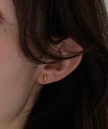 【金属アレルギー対応】メタルオーバルピアス/サージカルステンレス/ユニセックス