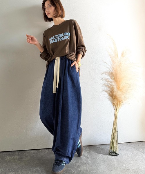 Java(ジャバ)の「《JaVaジャバコラボ》着回し無限!ウエストドロスト付きコクーンデニムイージーパンツ(デニムパンツ・レディース・ブルー/グレー/インディゴブルー/ブラック・MEDIUM/LARGE/X-LARGE/SMALL)」の21枚目の写真