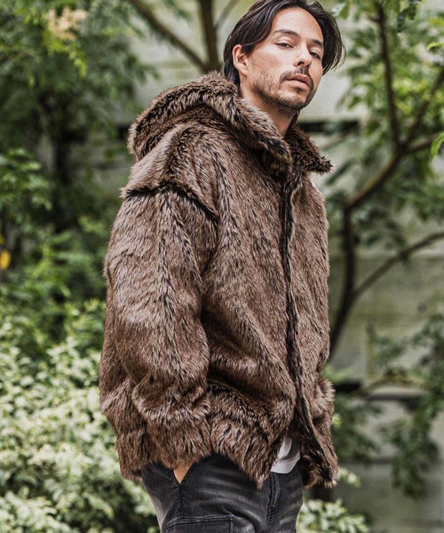 mj10917-Oversized Fur Jacket ファージャケット（その他アウター