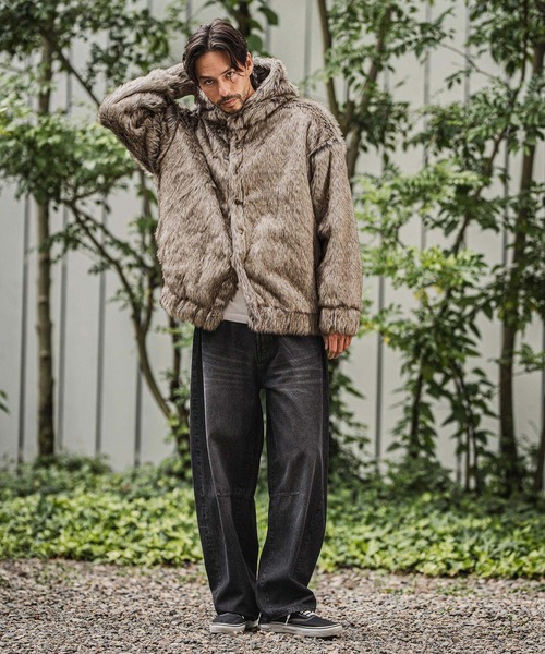 mj10917-Oversized Fur Jacket ファージャケット（その他アウター