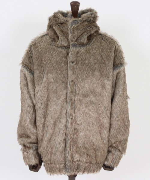mj10917-Oversized Fur Jacket ファージャケット（その他アウター