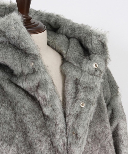 mj10917-Oversized Fur Jacket ファージャケット（その他アウター