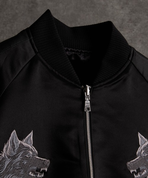 【新品・即完】ADRER プレミアムリバーシブルスカジャン Mサイズ premium reversible suka jumper -wolf/flower- / プレミアム