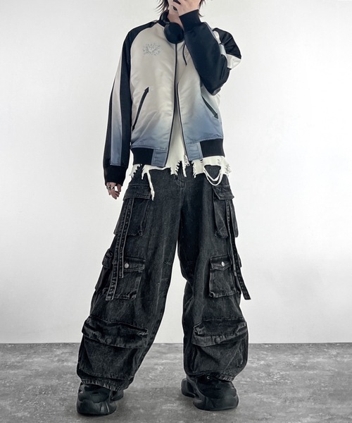 premium reversible suka jumper -wolf/flower- / プレミアム