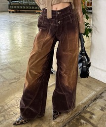 SPIRALGIRL | ベロアデニムルーズシルエットパンツ(デニムパンツ)