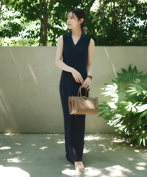 【NOBLE×L’AUBE BLANC】最新　ミラノリブジャージワンピース NOBLE ワンピース 「NOBLE×L'AUBE BLANC」ミラノリブジャージ