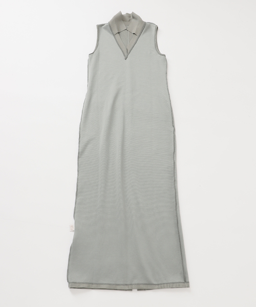NOBLE×L'AUBE BLANC】ミラノリブジャージワンピース（ワンピース