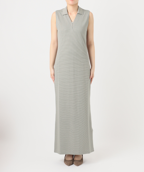 NOBLE×L'AUBE BLANC】ミラノリブジャージワンピース（ワンピース