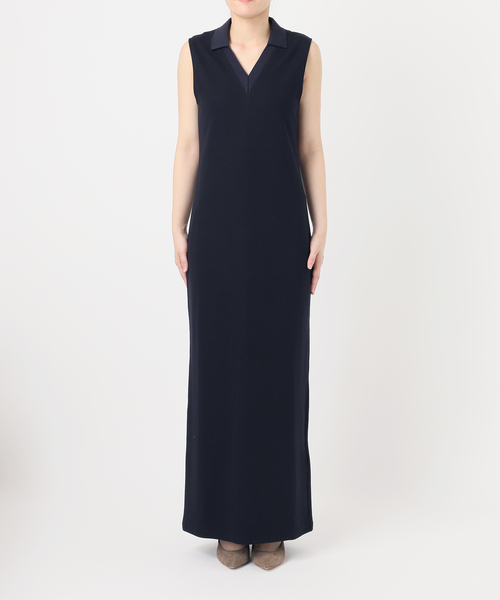 NOBLE×L'AUBE BLANC】ミラノリブジャージワンピース（ワンピース