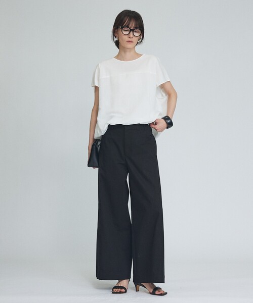 qualite(カリテ)の「コンビドロストプルオーバー(Tシャツ/カットソー・レディース・ネイビー/オフホワイト・フリー)」の19枚目の写真