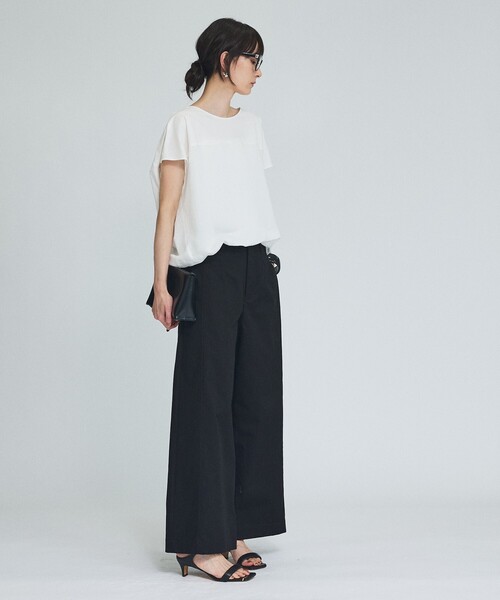qualite(カリテ)の「コンビドロストプルオーバー(Tシャツ/カットソー・レディース・ネイビー/オフホワイト・フリー)」の20枚目の写真