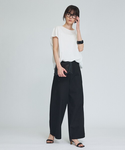 qualite(カリテ)の「コンビドロストプルオーバー(Tシャツ/カットソー・レディース・ネイビー/オフホワイト・フリー)」の22枚目の写真
