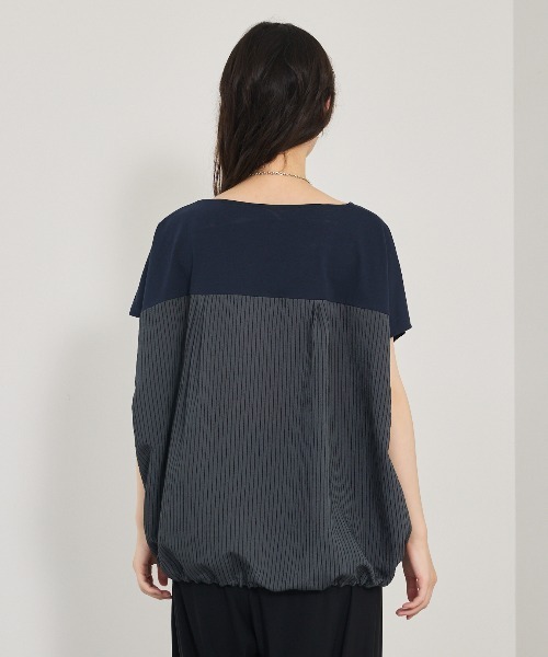 qualite(カリテ)の「コンビドロストプルオーバー(Tシャツ/カットソー・レディース・ネイビー/オフホワイト・フリー)」の13枚目の写真