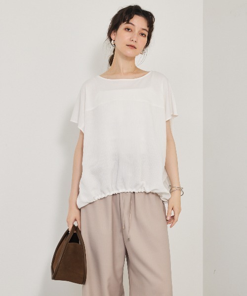 qualite(カリテ)の「コンビドロストプルオーバー(Tシャツ/カットソー・レディース・ネイビー/オフホワイト・フリー)」の9枚目の写真