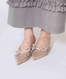 NOELA | リボンベロアミュール(パンプス)