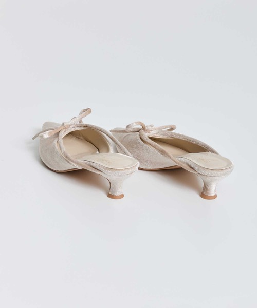 NOELA（ノエラ）の「リボンベロアミュール（パンプス・レディース・グリーン/モカ/オフホワイト・L/M/S）」の15枚目の写真