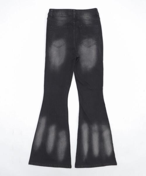 WEGO(ウィゴー)の「DISPARK/ブラストフレアデニム(デニムパンツ・レディース・ブラック/ライトインディゴブルー・MEDIUM/SMALL)」の3枚目の写真