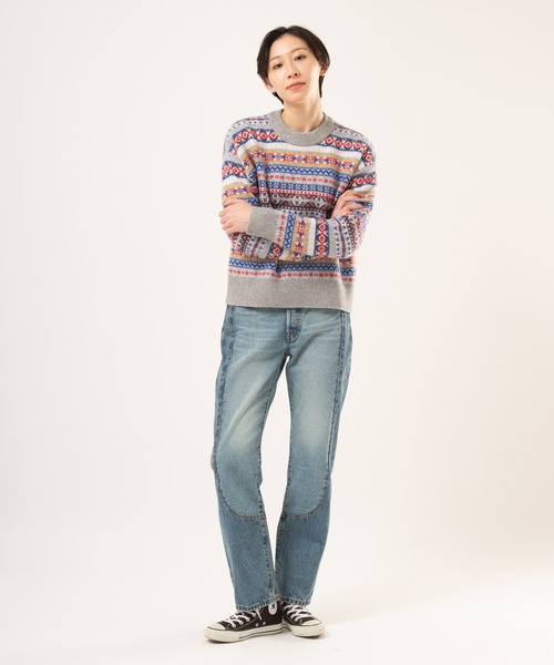 Levi's（リーバイス）の「Levi's/リーバイス INES フェアアイルセーター（ニット/セーター・レディース・ブルー・M/S/XS）」の4枚目の写真