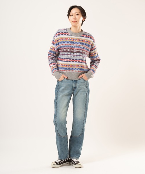 Levi's（リーバイス）の「Levi's/リーバイス INES フェアアイルセーター（ニット/セーター・レディース・ブルー・M/S/XS）」の5枚目の写真