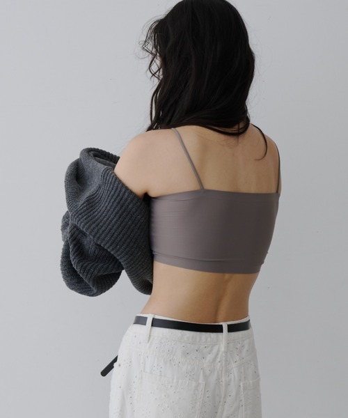 NUJOH(ヌゾ)の「Basic Bra Top / ベーシック ブラトップ(チューブトップ・レディース・ホワイト/チャコールグレー/ブラック/ベージュ・FREE)」の14枚目の写真