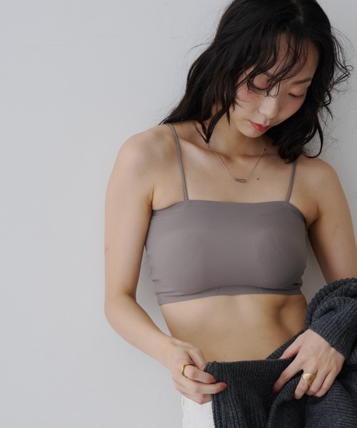 NUJOH(ヌゾ)の「Basic Bra Top / ベーシック ブラトップ(チューブトップ・レディース・ホワイト/チャコールグレー/ブラック/ベージュ・FREE)」の22枚目の写真