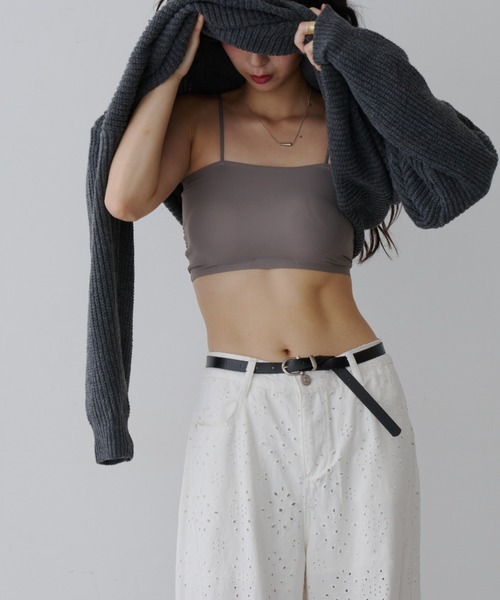 NUJOH(ヌゾ)の「Basic Bra Top / ベーシック ブラトップ(チューブトップ・レディース・ホワイト/チャコールグレー/ブラック/ベージュ・FREE)」の13枚目の写真