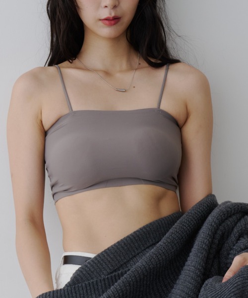 NUJOH(ヌゾ)の「Basic Bra Top / ベーシック ブラトップ(チューブトップ・レディース・ホワイト/チャコールグレー/ブラック/ベージュ・FREE)」の19枚目の写真