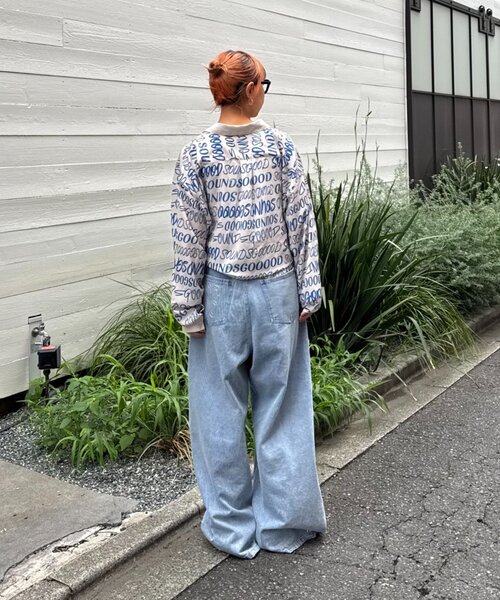 SOUNDSGOOOOD(サウンズグッド)の「【SOUNDSGOOOOD】総柄ロゴシャツ(シャツ/ブラウス・レディース・アイボリー/ピンク・ONE SIZE)」の11枚目の写真