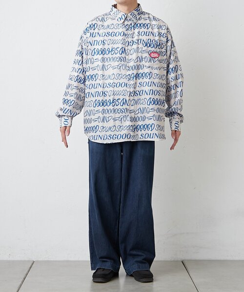 SOUNDSGOOOOD(サウンズグッド)の「【SOUNDSGOOOOD】総柄ロゴシャツ(シャツ/ブラウス・レディース・アイボリー/ピンク・ONE SIZE)」の12枚目の写真