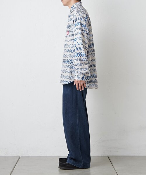 SOUNDSGOOOOD(サウンズグッド)の「【SOUNDSGOOOOD】総柄ロゴシャツ(シャツ/ブラウス・レディース・アイボリー/ピンク・ONE SIZE)」の13枚目の写真