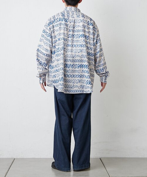 SOUNDSGOOOOD(サウンズグッド)の「【SOUNDSGOOOOD】総柄ロゴシャツ(シャツ/ブラウス・レディース・アイボリー/ピンク・ONE SIZE)」の14枚目の写真