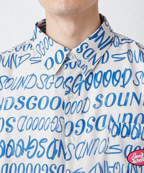 SOUNDSGOOOOD(サウンズグッド)の「【SOUNDSGOOOOD】総柄ロゴシャツ(シャツ/ブラウス・レディース・アイボリー/ピンク・ONE SIZE)」の18枚目の写真