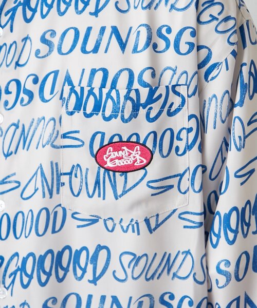 SOUNDSGOOOOD(サウンズグッド)の「【SOUNDSGOOOOD】総柄ロゴシャツ(シャツ/ブラウス・レディース・アイボリー/ピンク・ONE SIZE)」の19枚目の写真